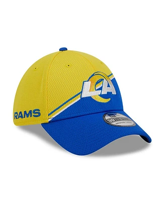 Men's New Era Gold, Royal Los Angeles Rams 2023 Sideline 39THIRTY Flex Hat