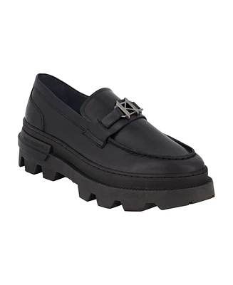 Karl Lagerfeld Paris Men's White Label Leather Lug Sole Loafers