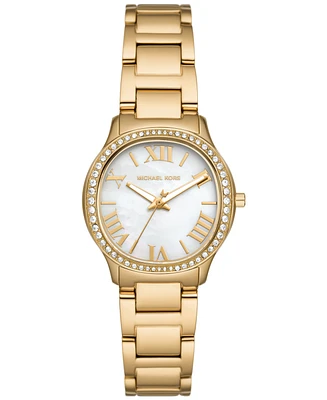 Michael Kors Women's Sage Three-Hand Gold-Tone Stainless Steel Watch 31mm
