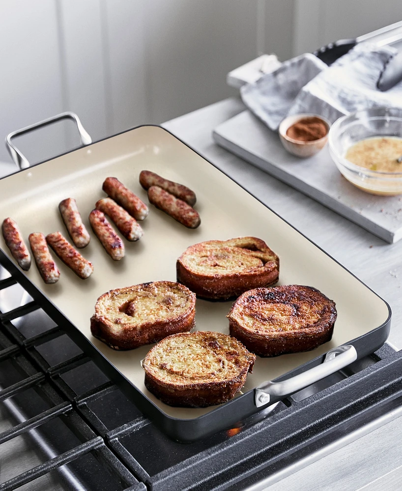 GreenPan Rio Healthy Ceramic Nonstick 18" x 11" Double Burner Griddle Pan