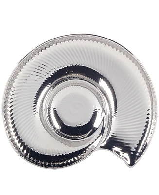 Certified International Silver Coast 3-d Nautilus Chip Dip