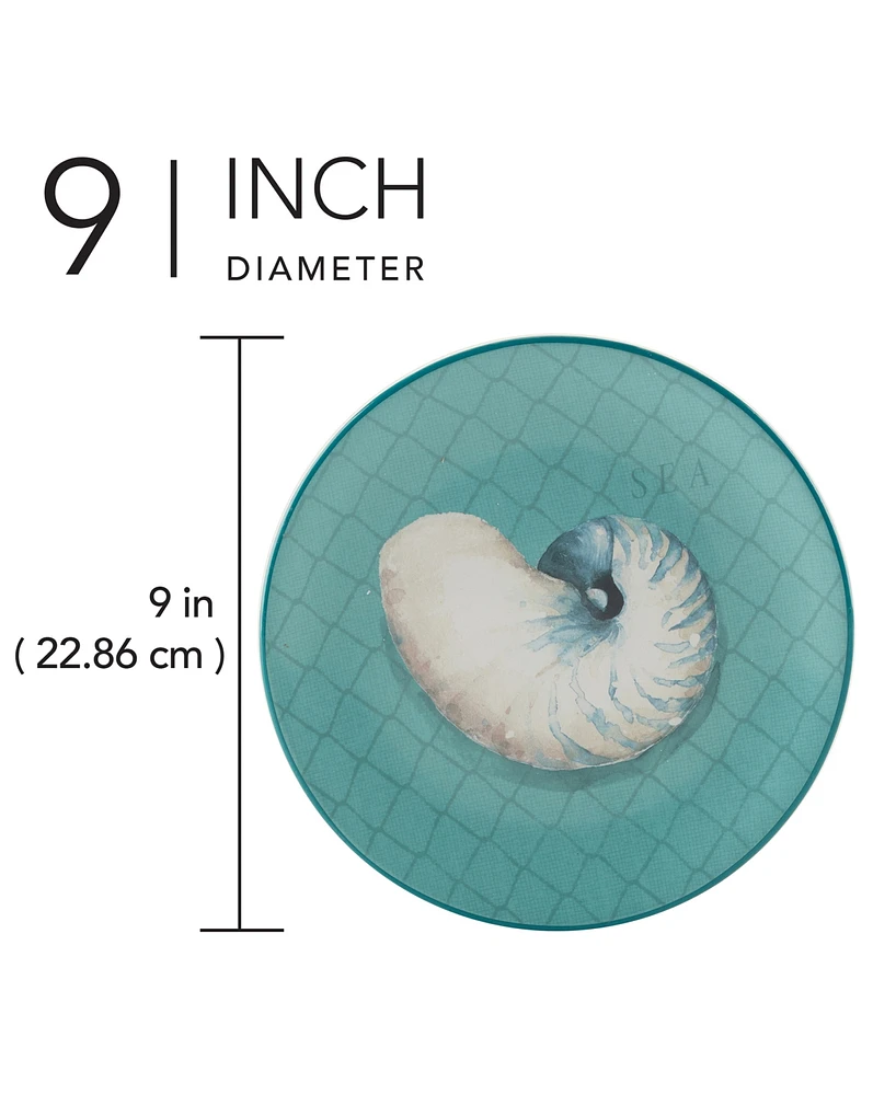 Certified International Ocean View Set of 4 Salad Plates