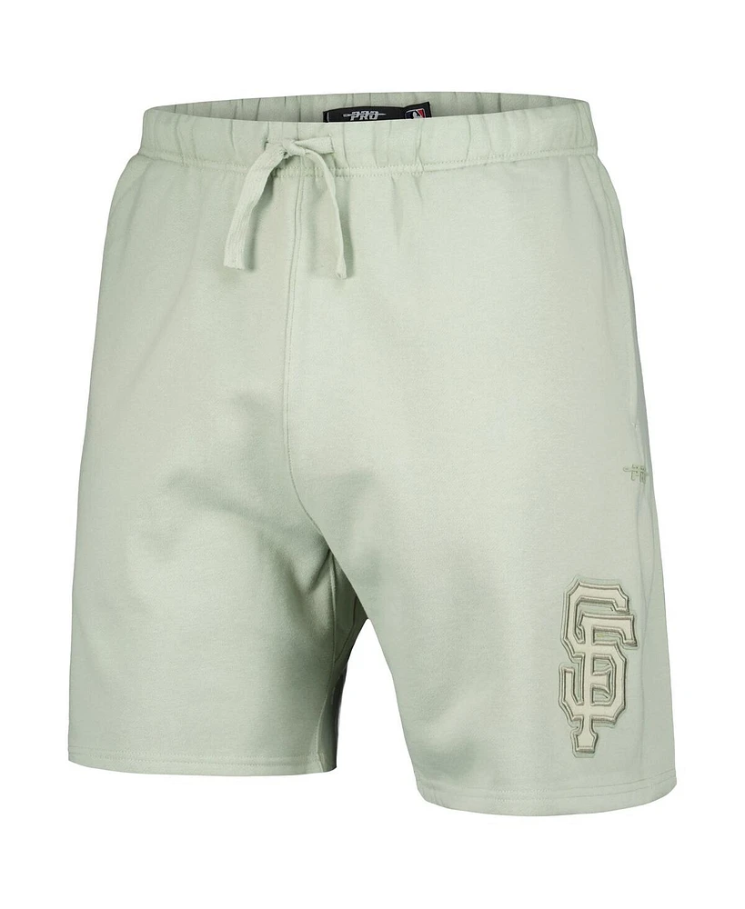Men's Pro Standard Light Green San Francisco Giants Neutral Fleece Shorts