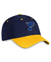 Men's Fanatics Navy, Gold St. Louis Blues Authentic Pro Rink Two-Tone Flex Hat