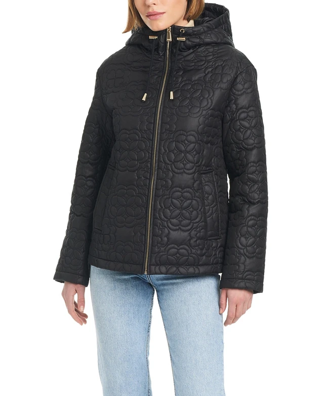 Quilted Coat Macys Womens Black Coats DKNY Women's Quilted Hooded