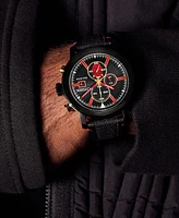 Citizen Eco-Drive Men's Chronograph Star Wars Darth Maul Mastermind Black Nylon & Leather Strap Watch 44mm
