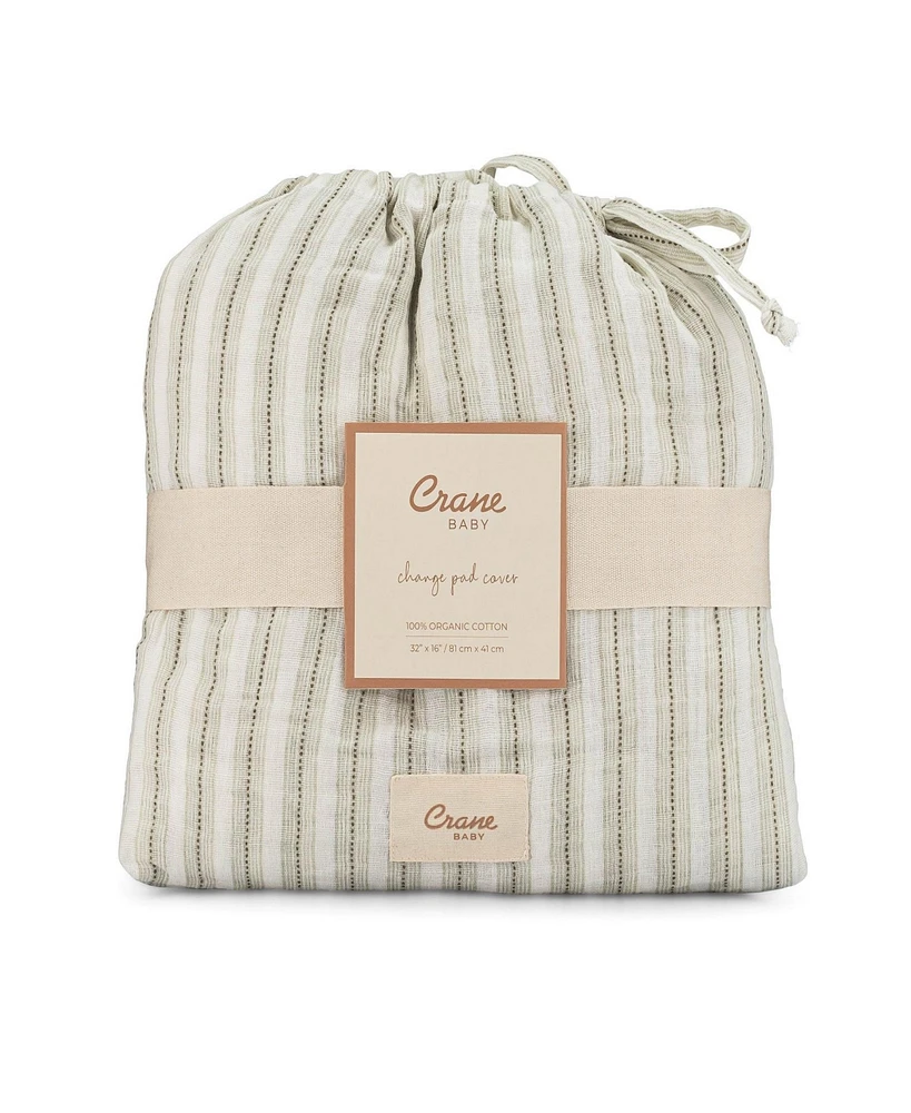 Crane Baby Cotton Stripe Change Pad Cover