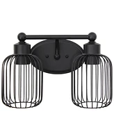 Lalia Home Ironhouse Two Light Industrial Decorative Cage Vanity Uplight Downlight Wall Mounted Fixture