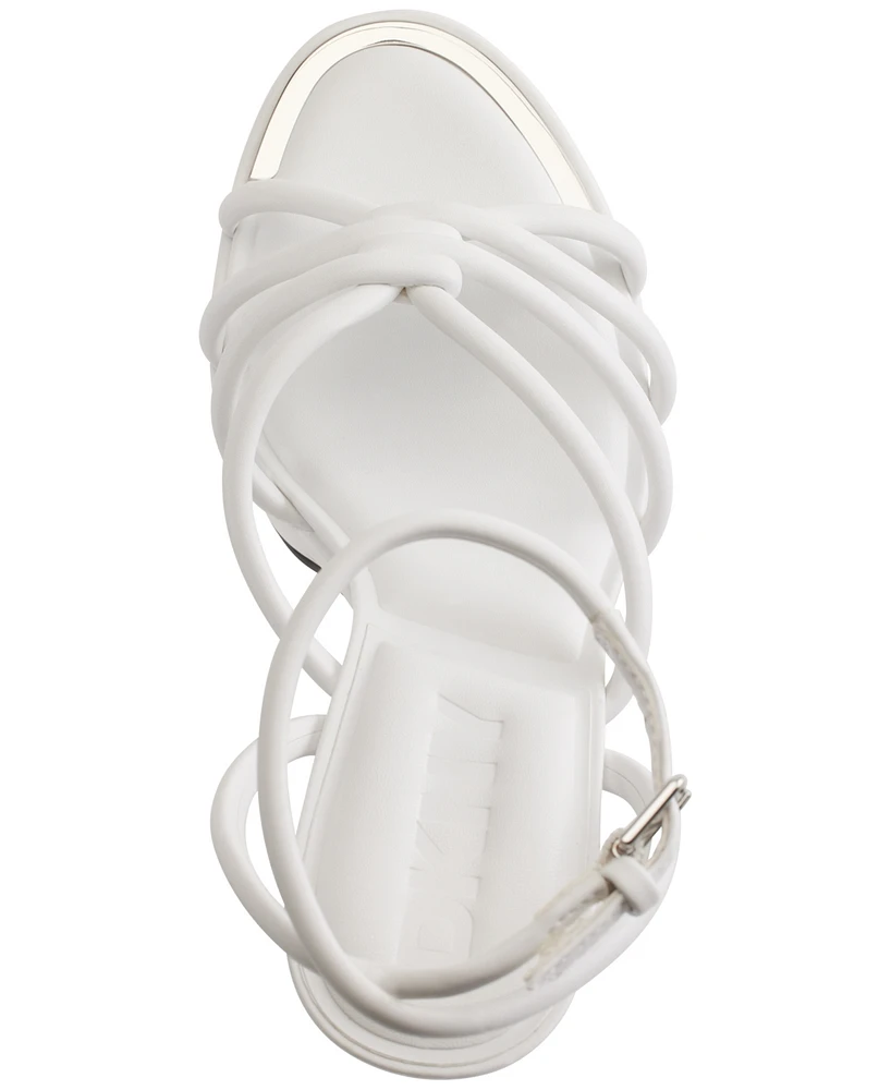 Dkny Women's Delicia Strappy Knotted Platform Sandals