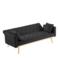 Convertible Folding Futon Sofa Bed, Sleeper Sofa Couch For Compact Living Space