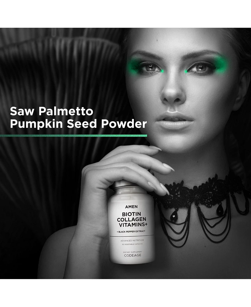 Amen Biotin Collagen Vitamins+ 10,000 mcg Biotin Supplement