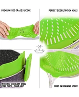 Silicone Pot Strainer - Adjustable Snap On For Most Pots & Pans