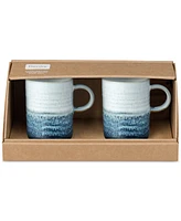 Kiln by Denby Collection Ridged Stoneware Mugs, Set of 2