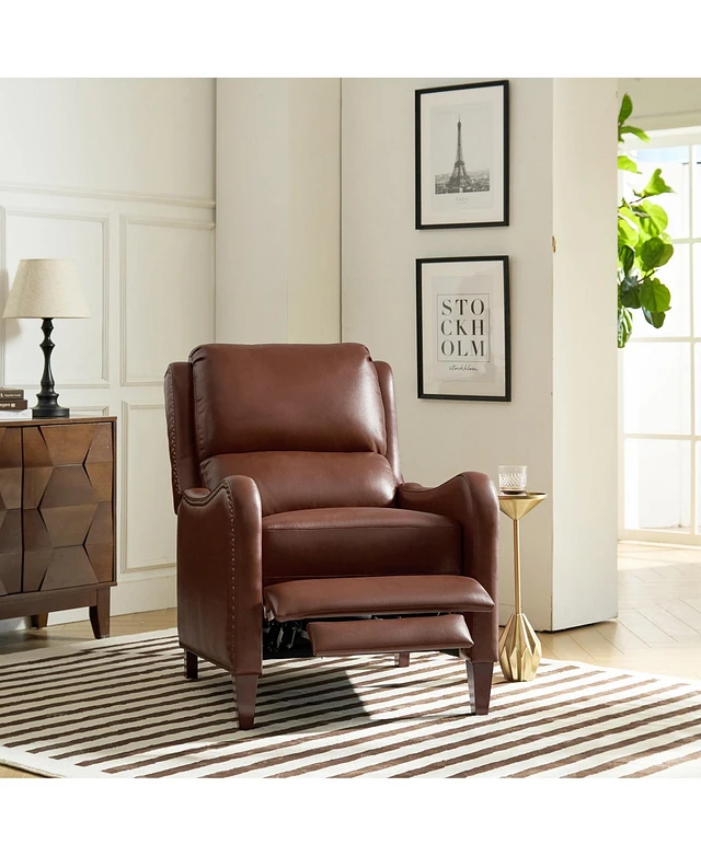 Hulala Home Leather Pushback Recliner chair with Adjustable