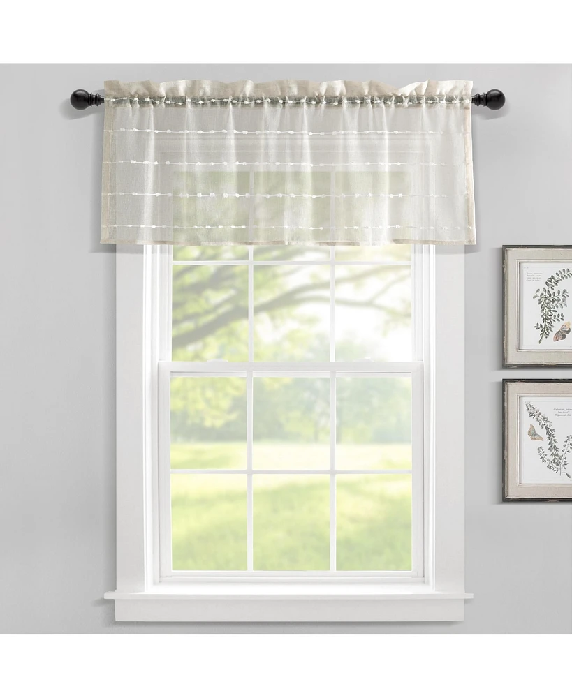Lush Decor Farmhouse Textured Sheer Valance