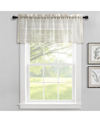 Lush Decor Farmhouse Textured Sheer Valance