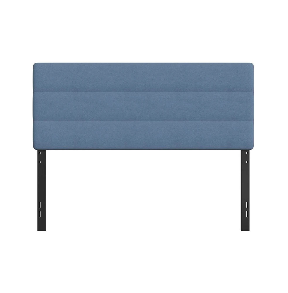 Merrick Lane Coppola Queen Headboard With Tufted Upholstery And Powder Coated Metal Frame