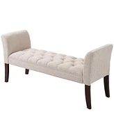 Homcom End of Bed Bench with Button Tufted Design