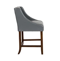 Taylorsville 24 Inch Counter Height Stool With Nailhead Trim