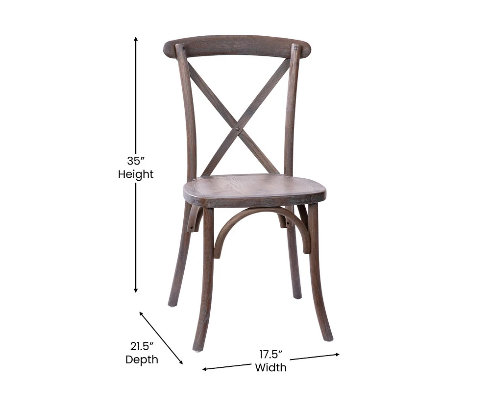 Bardstown X-Back Bistro Style Wooden High Back Dining Chair