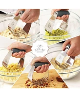 Zulay Kitchen Stainless Steel Dough Blender, Pastry Cutter, Heavy Duty Blender and Cutter with Blades