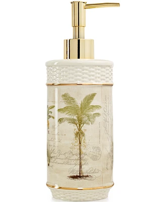 Avanti Colony Palm Tree Textured Ceramic Soap/Lotion Dispenser