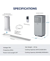 10000 Btu Portable Air Cooler with Fan and Dehumidifier Mode