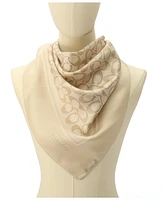Coach 35" Textured Signature C Printed Silk Square