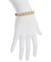 Unwritten Multi Pink Quartz Auntie Stone and Beaded Stretch Bracelet Set