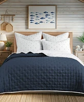 Levtex Embroidered Swiss Dot Stitching 2-Pc. Quilt Set, Twin/Twin Xl