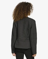 Karl Lagerfeld Paris Women's Collarless Quilted Jacket
