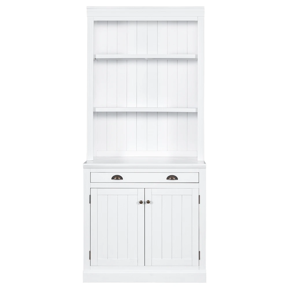 83.4"Tall Bookshelf Suite, Modern Bookcase Suite With Led Lighting