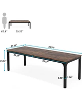 Tribesigns 78.7 Inches Extra Long Computer Desk, 2 Person Desk, Double Long Desk, Workstaion for Home Office