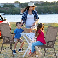Aoodor Folding Patio Chairs for Indoor and Outdoor 4 Sets