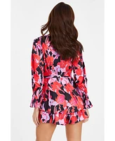 Quiz Women's Long Sleeve Wrap Romper