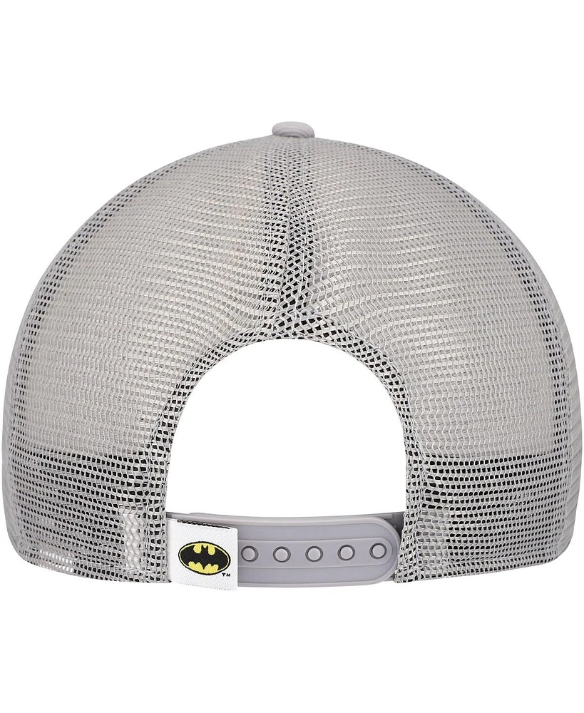 New Era Big Boys and Girls Gray Batman 9FIFTY Trucker Snapback Hat