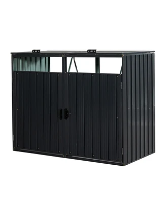 Stainless Steel Outdoor Trash Can Storage for Garden Yard