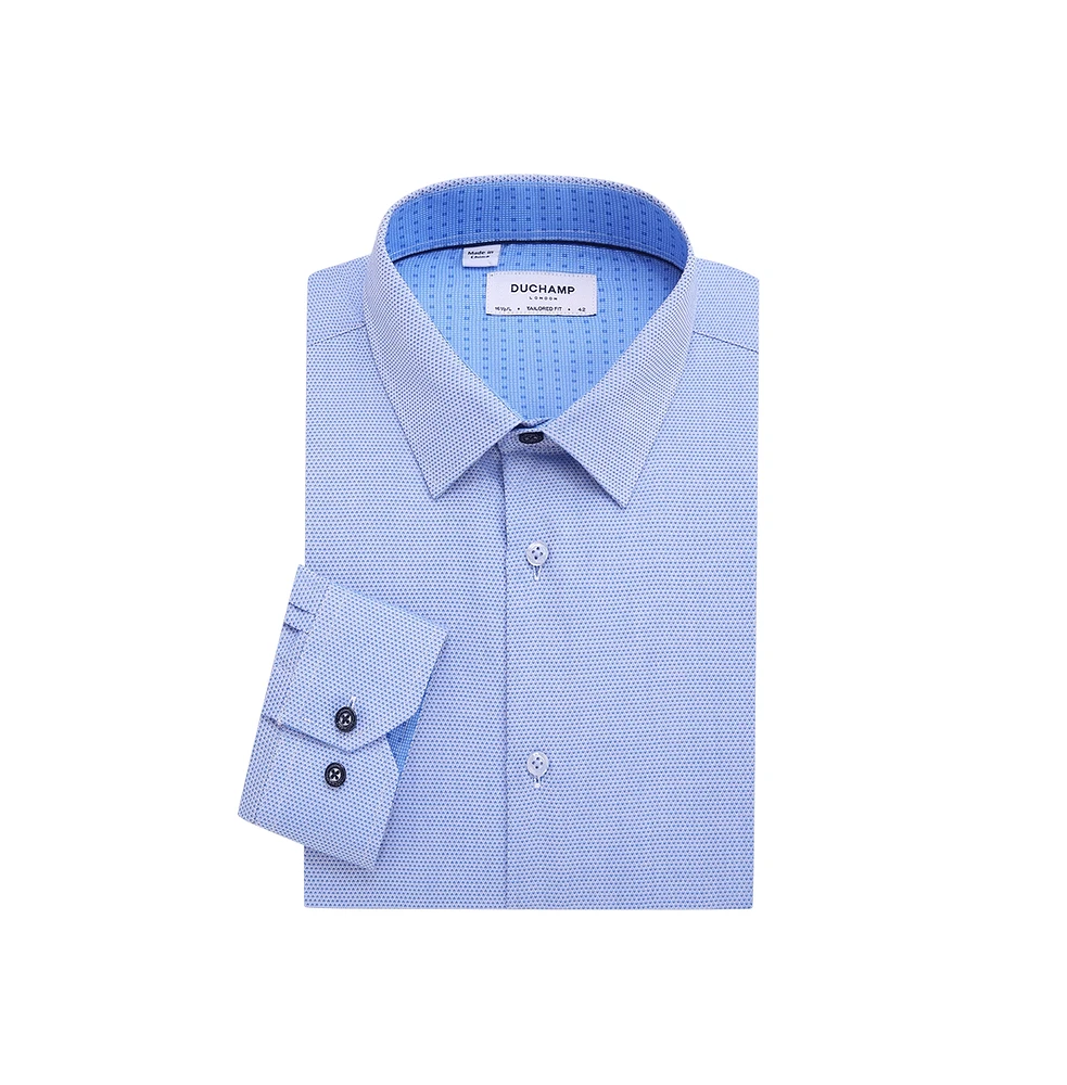 Duchamp London Men's Fancy Neat Dress Shirt