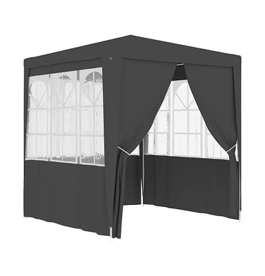 Professional Party Tent with Side Walls 8.2'x8.2' Anthracite 0.3 oz/ft²
