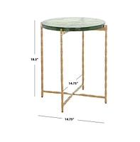 Tengah Round Glass Accent Table