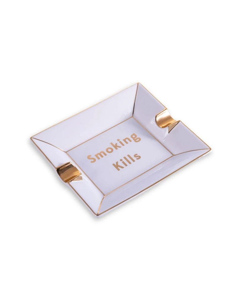 Bey-Berk "Smoking Kills" Porcelain Ashtray
