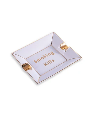 Bey-Berk "Smoking Kills" Porcelain Ashtray