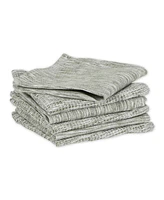 Design Imports Cotton Kitchen Collection Absorbent Tonal Waffle, Sage, Dishcloth Set, 12x12", 6 Piece