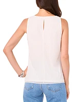 Vince Camuto Women's Crewneck Keyhole-Back Tank Top
