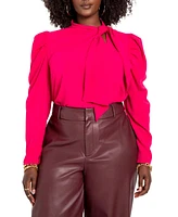 Eloquii Women's Drape Front Blouse