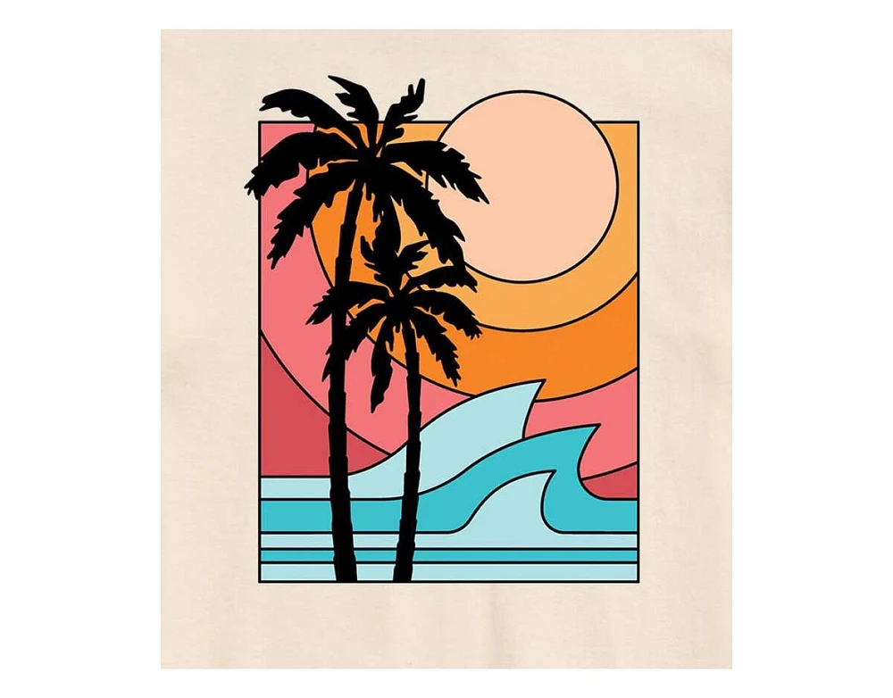 Hybrid Apparel Trendy Juniors Palm Waves Graphic Tee