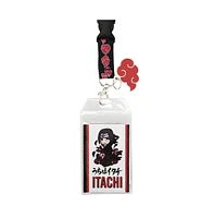 Itachi Uchiha Lanyard with Clear Id Sleeve and Keychain