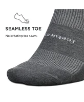 Feetures Men's High-Performance Cushion No Show Tab Solid- For Men & Women, Athletic Ankle Socks, Moisture Wicking - 3Pack
