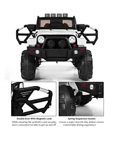 12V Electric Ride On Truck with Parental Remote Control and Led Lights