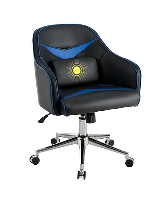 Office Chair Task Desk Adjustable Height w/ Massage Lumbar Support